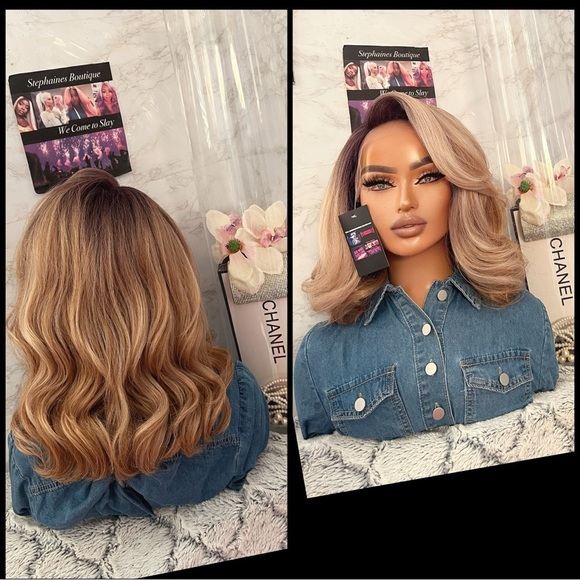 Human Hair Blended Lace Front Wig - Picture 5 of 11